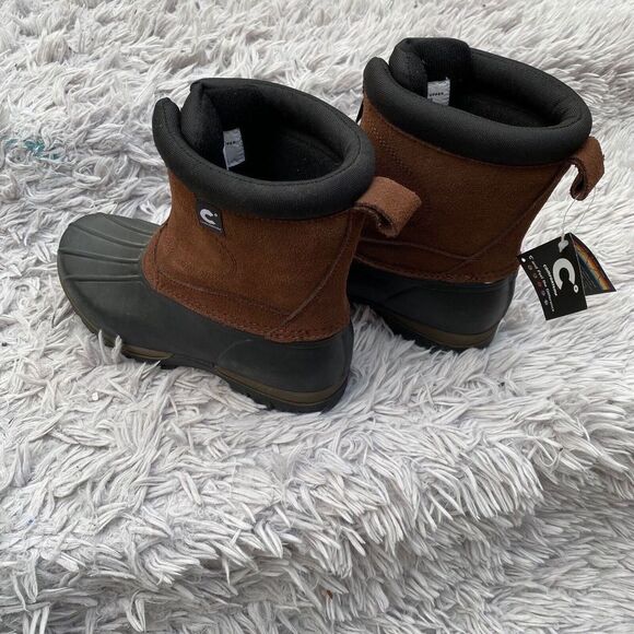 ComforTemp Womens Brown Suede Rubber Sole Winter Duck Boots Steel Shank Size 8 - Picture 3 of 16